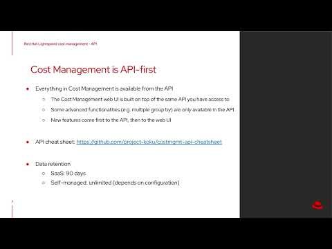 Red Hat Lightspeed cost management: API integrations and data exports