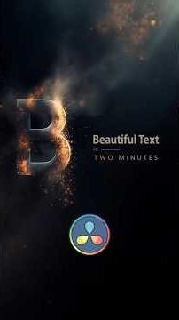 DaVinci Resolve Beautiful Text in Two Minutes #davinci #resolve #animation #visual #tutorial #effect