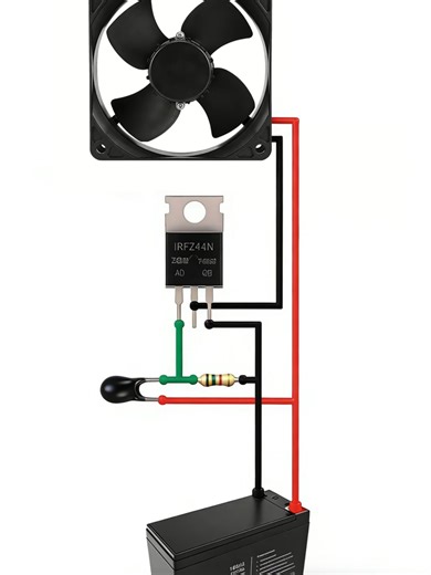 Temperature Controlled Fan Circuit Explained #Shorts