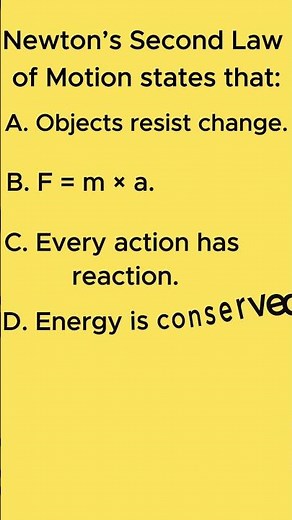 Newton's Second Law of Motion | Science of Physics @ethiohandoutsdotcom