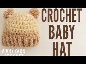 Crochet Baby Hat Tutorial | Two Pompons | Adjustable Pattern for Kids & Adults