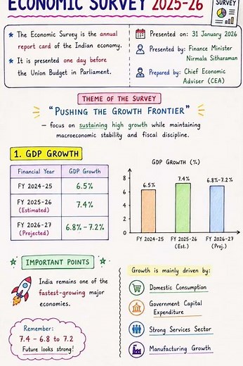 🔥Economy survey 2025-26||economic survey highlight #ibps #sbi #gk #bankingawareness #currentaffairs