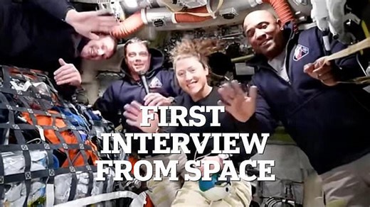 Artemis II astronauts give first live interview from space