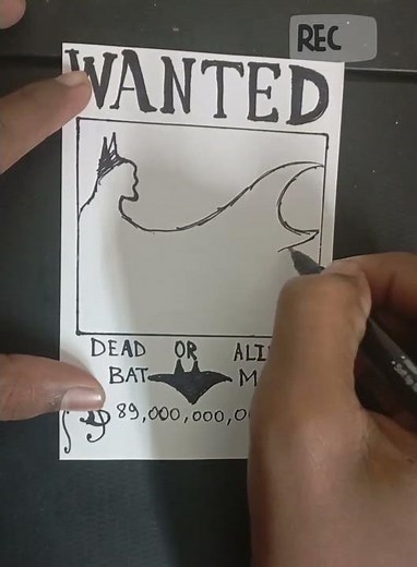 How to draw Bat man/Bruce Banner Super easy 😉#speeddrawings