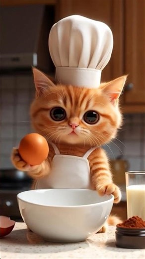 Is Cat Chef ka cake perfect bana ya fail #CatChef#AnimalShorts #ViralShorts #ForYou