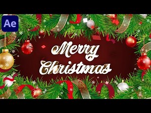 Merry Christmas Text Animation in After Effects - After Effects Tutorial | No Plugins Required
