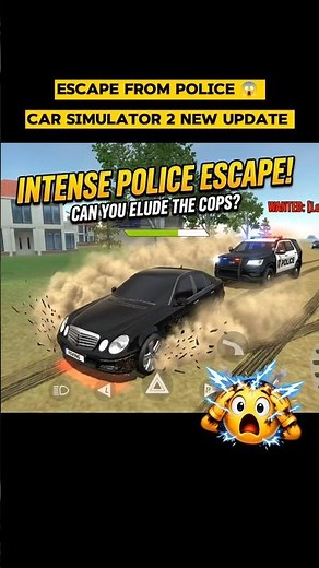 Escape from police 😱 | car simulator 2 new update | #carsimulator2 #shorts
