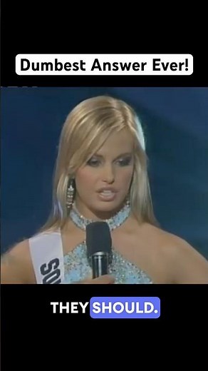 Dumbest Answer Ever in the pageant history! How would you answer this? #pageantquestion #funnyvideo