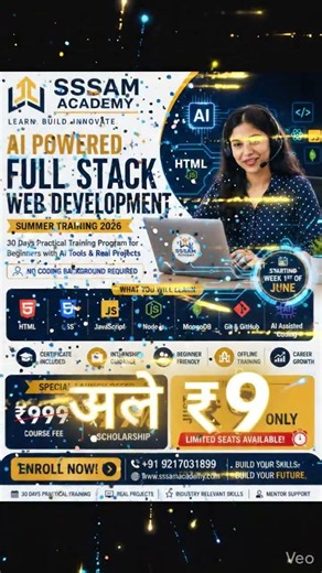 Website Banana Aur Host Karna Sikho Sirf ₹9 Mein 🚀 | AI Full Stack Web Development Course