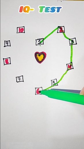 Draw a checked path way with Numbers 1,,,10 ❤️ || #trending #shorts