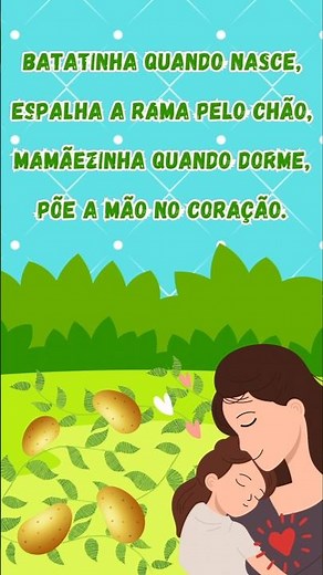 Nursery rhyme "Batatinha when it is born" #baby #nursery rhymes #folklore #school #pedagogy