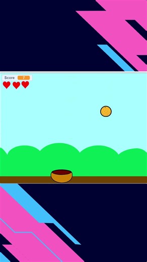 Catch the Falling Oranges! 🍊 Simple Coding Logic #3dgamedevelopment #scratchtutorial #codeblocks