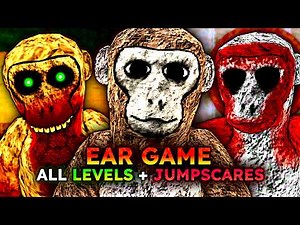 ROBLOX - Ear Game - ALL LEVELS + JUMPSCARES - [Full Walkthrough]