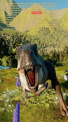 Acrocanthosaurus: The High-Spined Apex Predator. Hump May Have Stored Fat #jurassic #dinosaurs #dino