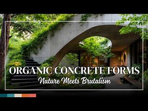 Organic Brutalist Homes – Curved Concrete Designs Blending Nature and Urban Sophistication 🌿