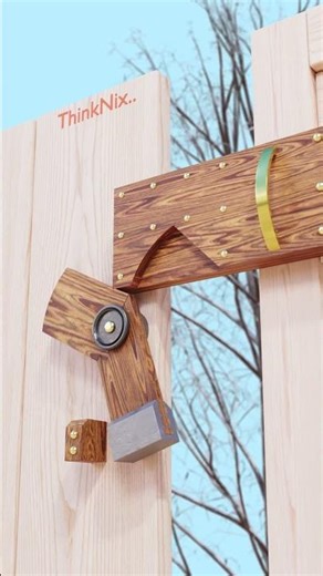🧐😱 Smart Auto Lock Sliding Door Latch for Boundary Gates #lock #wood #doorlocksystem #doorlock