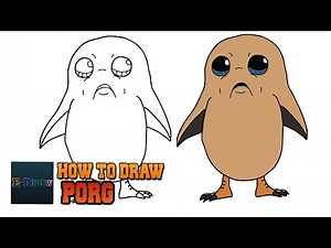 How To Draw A Porg From Star Wars Spotlight The Last Jedi Step By Step FAN ART FRIDAY