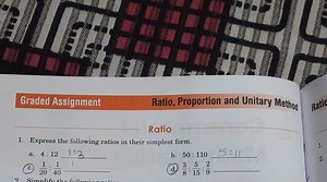 Graded Assignment Ratio, Proportion and Unitary Method Ratio Ex... | Filo