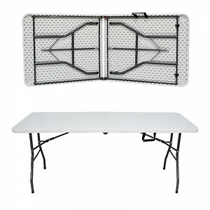 [Hot Item] 6FT Outdoor Wedding Folding Dining Portable Banquet Party Plastic Portable Folding Table 180 Cm