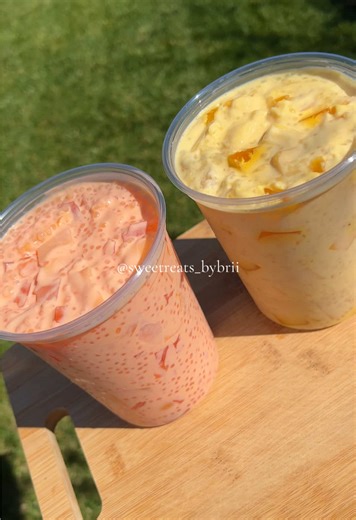 Peach and Mango Sago Treats Available Now