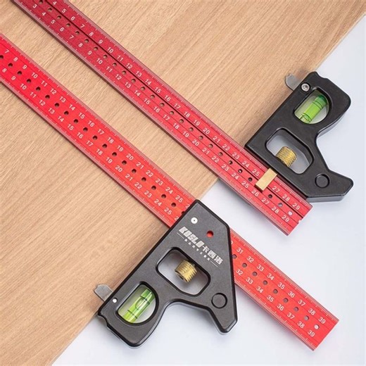 VOYUE Adjustable Combination Right Angle Ruler 30/40cm Movable Level Gauge Multifunction Measuring Tools Spirit Level Woodworking | Lazada PH