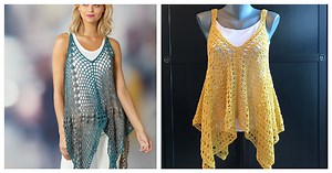 Kanata Kerchief Tank Top Free Crochet Pattern