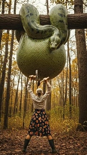 The snake's bulging belly... What's inside?🤯