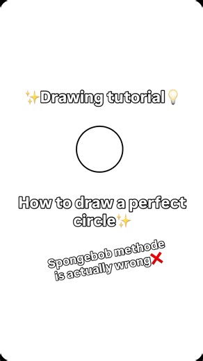 Self proclaimed as artist ✨ | yesh! spongebob method is wrong! ❌ then How to draw a PERFECT circle? Eazy way 😎✨ #drawingtutorial #howtodraw #digitalart #howtodrawacircle... | Instagram