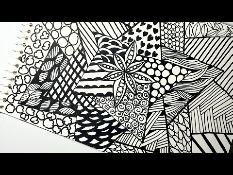 Relaxing Zentangle Art — Watch Stress Melt Away | Easy Drawing