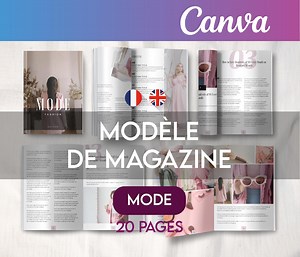 Fashion Magazine Template, 20 High Quality Pages, Easy to Edit - Etsy
