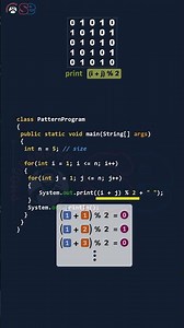 Tricky Java Pattern Program | Number Pattern #shorts #java #shorts #softethics #programmer_one