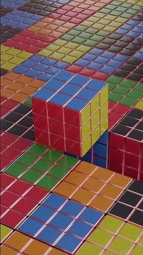 Satisfying Roll and Drop Rubik's Cube Carbon Fiber - Looping Blender 3D Animation