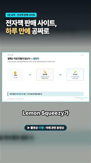 전자책 판매 사이트, 하루 만에 공짜로 만든 방법 (1분 요약) #Shorts