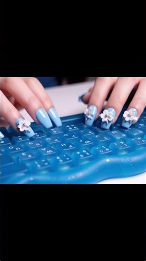Most Satisfying Blue Keyboard Typing 💙⌨️