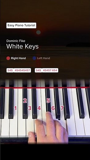 learn „White Keys“ on black & white keys | Dominic Fike #pianotutorial #whitekeys #learnpiano