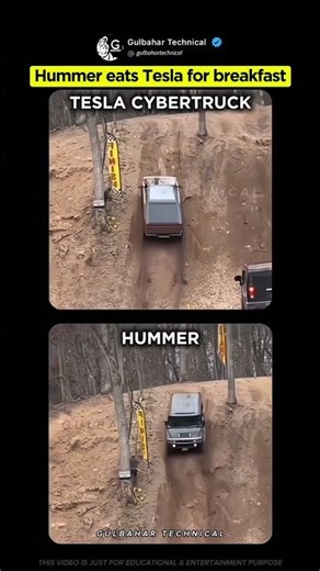 Hummer Destroys Tesla Cybertruck in Climb Test 💪⚡
