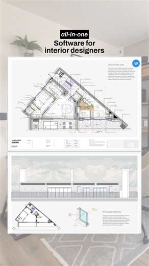 Rayon.design on Instagram: "Interior designer? You dont need to switch between software anymore, you can finish your project in one tool - @rayon.design (www.rayon.design) → Comment 'Template' to get this drawing set. Here are a few things you can do with Rayon.design software: • Draw floor plans and millwork details • Use in-app furniture blocks • Create FF&E lists and lighting plans • Organize presentations and share a link to your client Discover how @Rayon.design can enhance your workflow. T