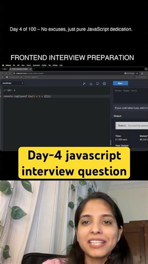 Day 4/100 🚀 JavaScript Output Challenge #shorts #javascript #frontenddeveloper