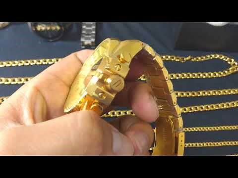 Relógio Banhado a Ouro 18k - 10BAR