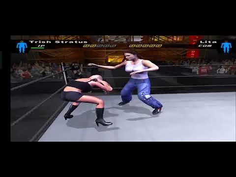 #Wwe BRA & PANTY MATCH 😚😍 #trish vs #lita strish vs lita #bra&panty #2k25 #wwe #ps2 #2k11wwepain