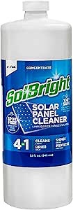 Rotak SolBright 4-in-1 Solar Panel and Window Cleaner Solution For PV Solar Panels and Glass Spot Free Quick Dry Non-toxic Cleans Up to 10 Solar Systems (32 oz)