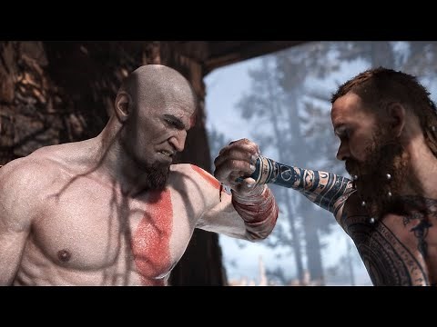 Original Goatee Kratos VS Baldur Boss Fight (God of War PC Mod) - Classic Kratos is Back!