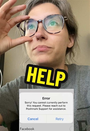 HELP!!! I am getting an error message on Poshmark. I’ve tried to find out if I am blocked but I don’t see anything that would lead me to believe I was blocked/ banned. #poshmark #debt #debtfree #debtfreejourney #debtpayoff #snowballmethod #fyp #help #needhelp #needhelpplease