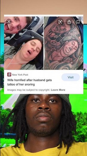 Wife horrified after husband gets tattoo of her snoring