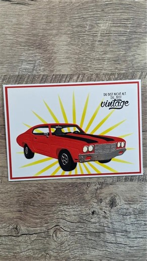 Ink Blending mit Schablone | Spellbinders Muscle Car