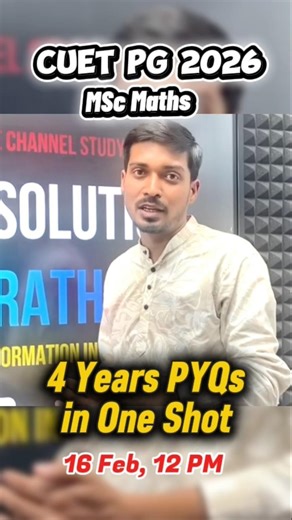 CUET PG MSc Maths 2026 4 Year PYQs solution in 6 Hours One Shot ✅ Tomorrow 12 PM #cuetpg2026