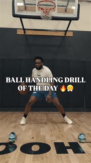 Chris Johnson on Instagram: "🚨 BALL HANDLING DRILL OF THE DAY @jus.hoop 😤🔐🔥 Master your handles with this game-changing drill! 💯 🔥 BREAKDOWN: • Wide base stance 👟 • Change of pace variations • Locked-in footwork & balance • Eyes UP at all times 👀 🔑 PRO TIP: Using the Jus Hoop dribble blinder forces you to feel the rock instead of watching it - just like in real game situations! This builds that natural court vision and ball control that separates the good from the GREAT 🏀 Get those gam