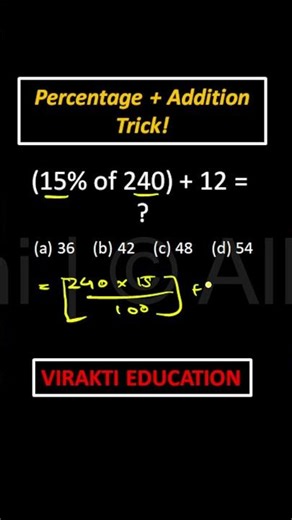 Quick Math Trick—Solve Any Problem Like a Pro! | #Shorts | Virakti Education