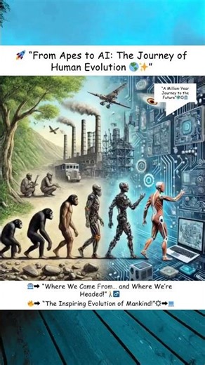 From Apes to AI: The Journey of Human Evolution 🌎✨ | Motivational Short