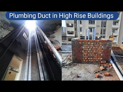Plumbing duct in high rise building in india | Plumbing duct | duct area for Plumbing | cutout duct